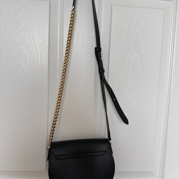 Furla Metropolis Leather Black Crossbody Bag Small Half-moon - Picture 8 of 10